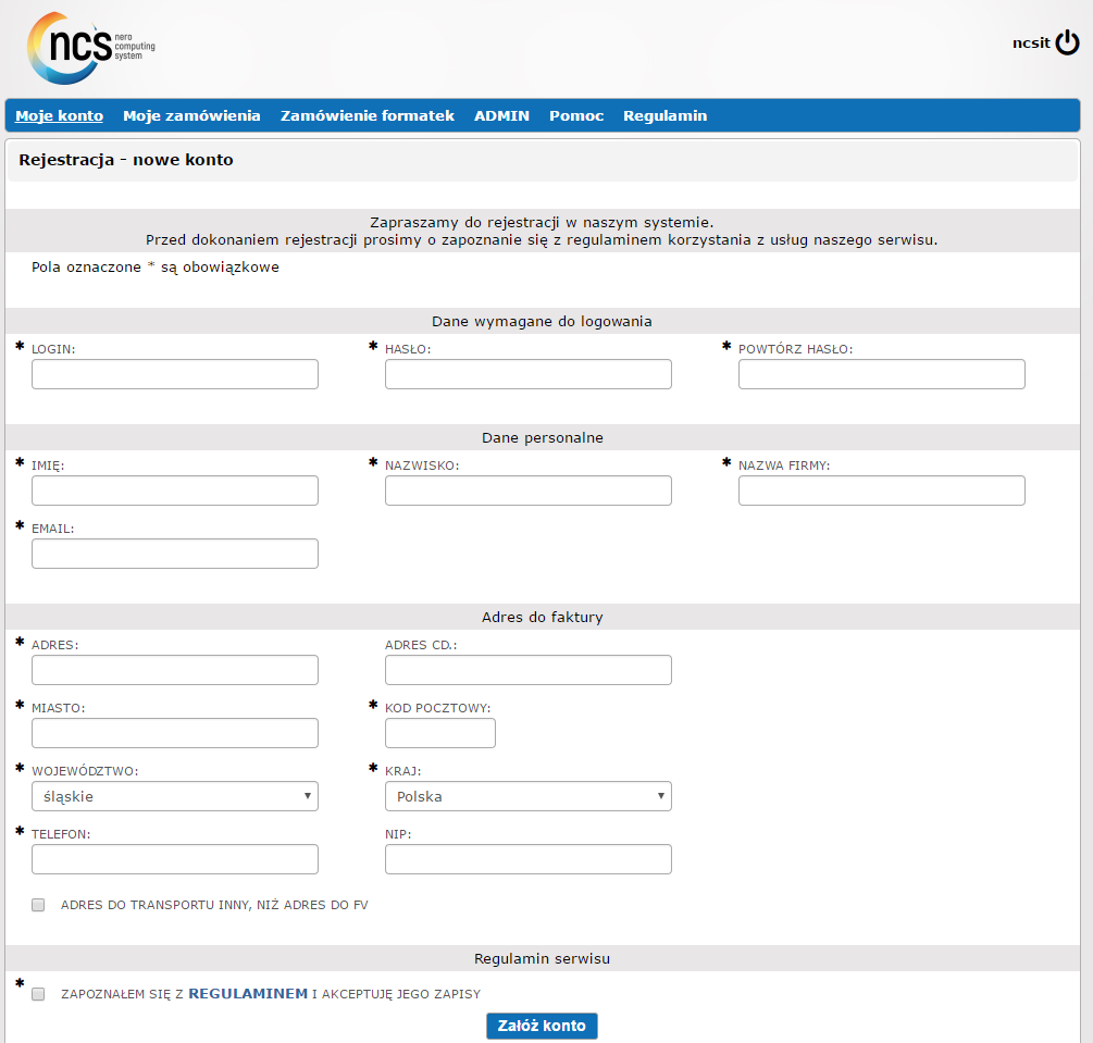 rejestracja